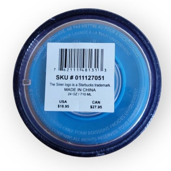 Starbucks 24oz Blue Mermaid Siren Tumbler Holiday 2021 - Picture 4 of 5